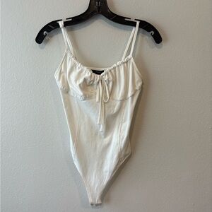 Forever 21 White milkmaid bodysuit